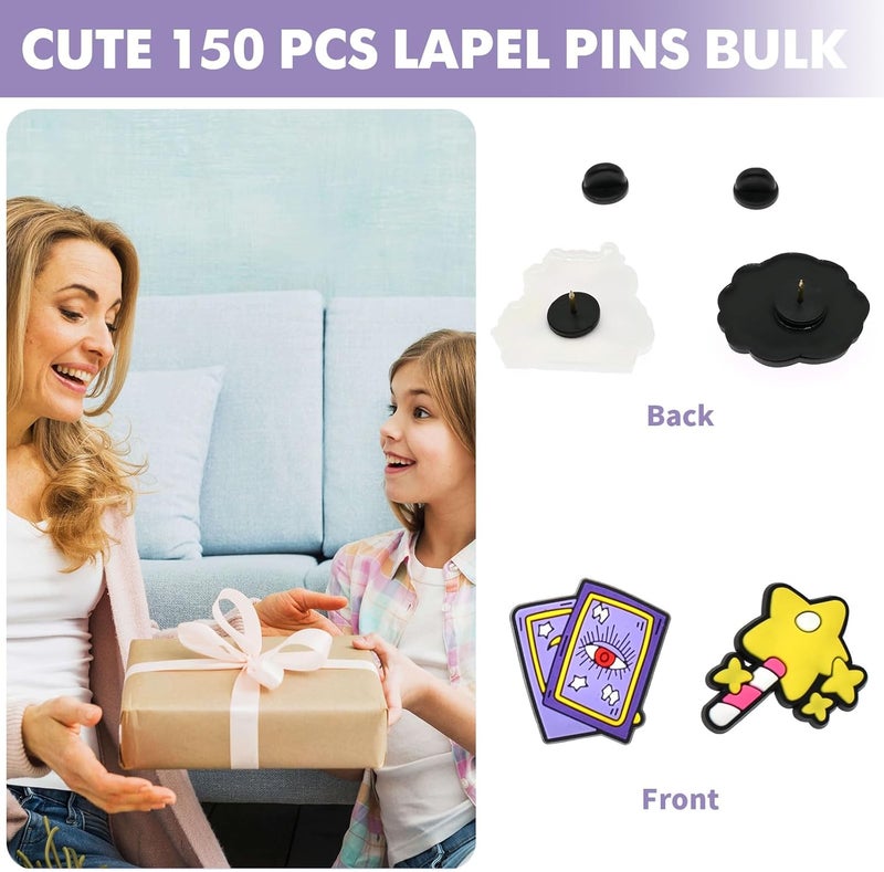 Ibuclein 30-200pcs Cute Pins for Backpacks, Random Different Lapel Pins Badges Bulk, Brooch Anime Pin Sets, Mixed Funny Button Pin - Image 5